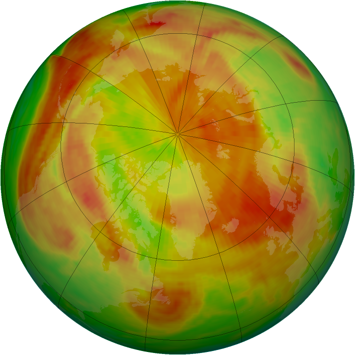 Arctic ozone map for 07 May 1979